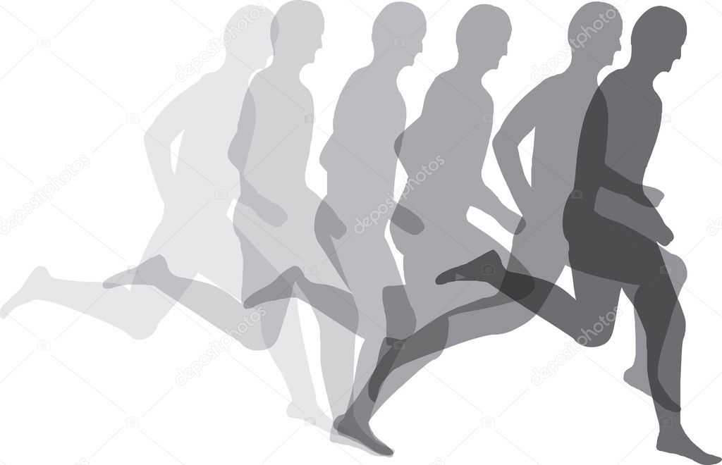 Running men illustration