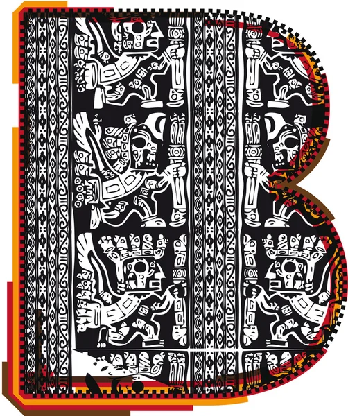 Incas Schriftart, Vektorillustration — Stockvektor