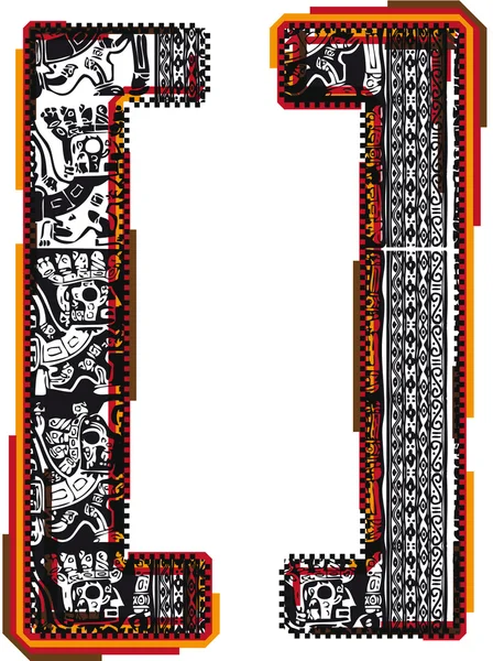 Incas Schriftart, Vektorillustration — Stockvektor
