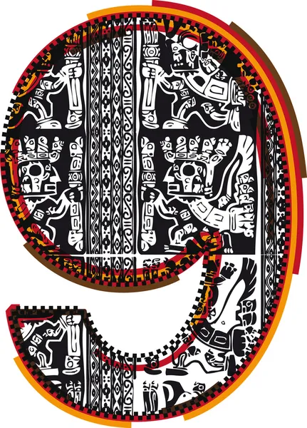 Incas fuente, vector de ilustración — Vector de stock