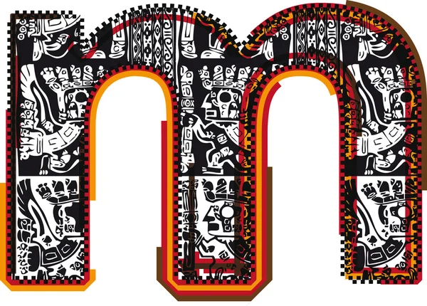 Incas font, vector illustration — Stock Vector