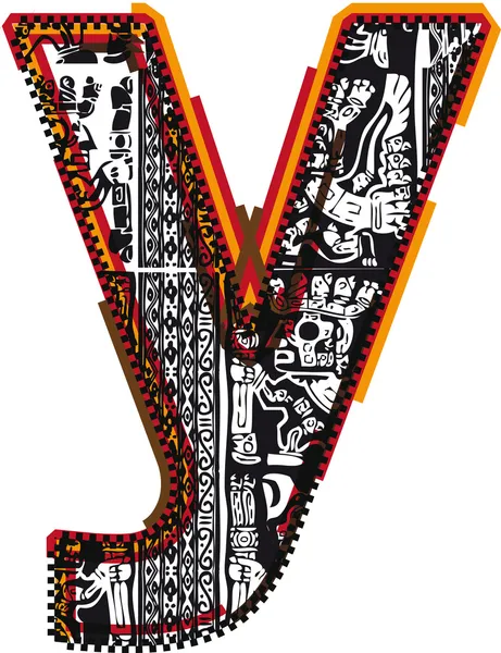 Incas font, vector illustration — Stock Vector