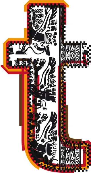 Incas fuente, vector de ilustración — Vector de stock