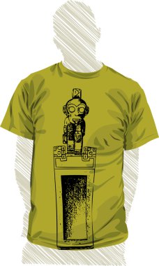 Ancient t-shirt. Vector Illustration clipart