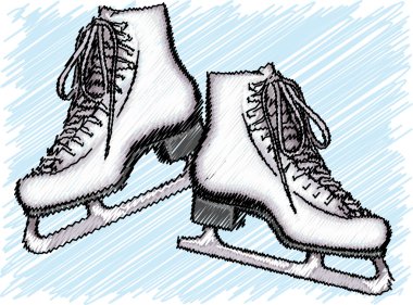 Ice Skate. Vector illustration clipart