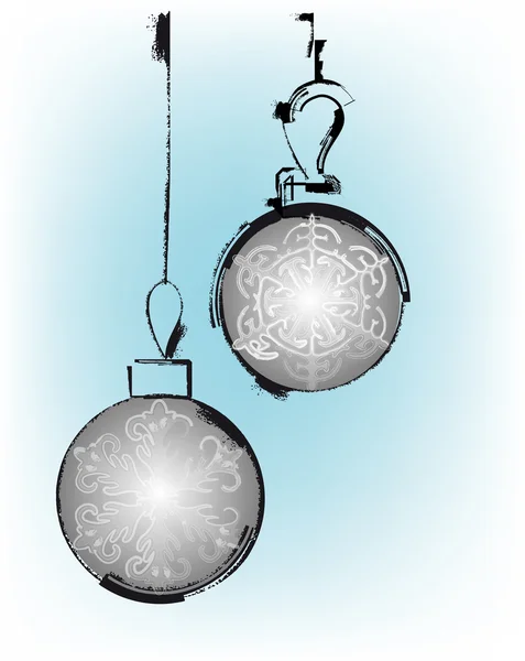 Gamla julgranskulor. vektor illustration — Stock vektor