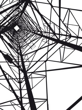 Abstract Electrical tower illustration clipart