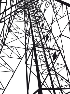 Abstract Electrical tower illustration clipart