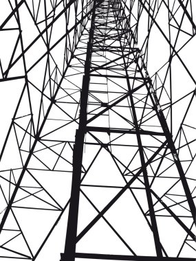 Abstract Electrical tower illustration clipart