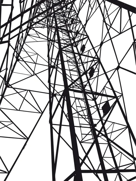 Abstraktní elektrické věže ilustrace — Stockový vektor