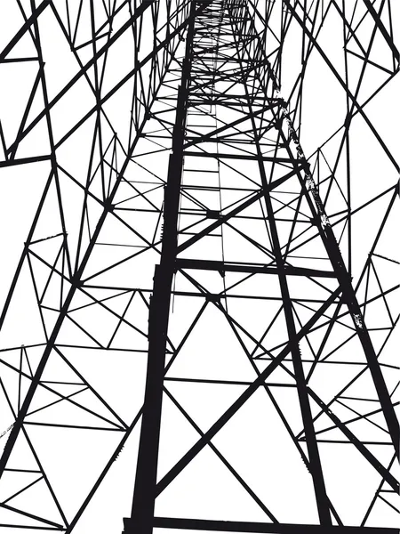 Абстрактная иллюстрация электрической башни — стоковый вектор
