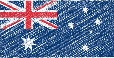 Australian flag, vector illustration clipart