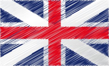 British flag, vector illustration clipart