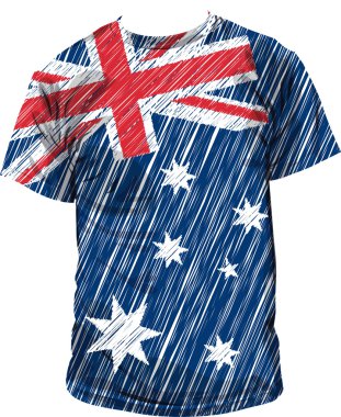 Australian tee, vector illustration clipart