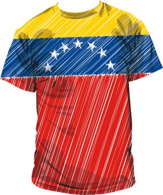 Venezuela tee, vector illustration clipart