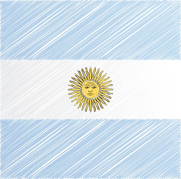 Arjantin bayrağı, vektör çizim — Stok Vektör