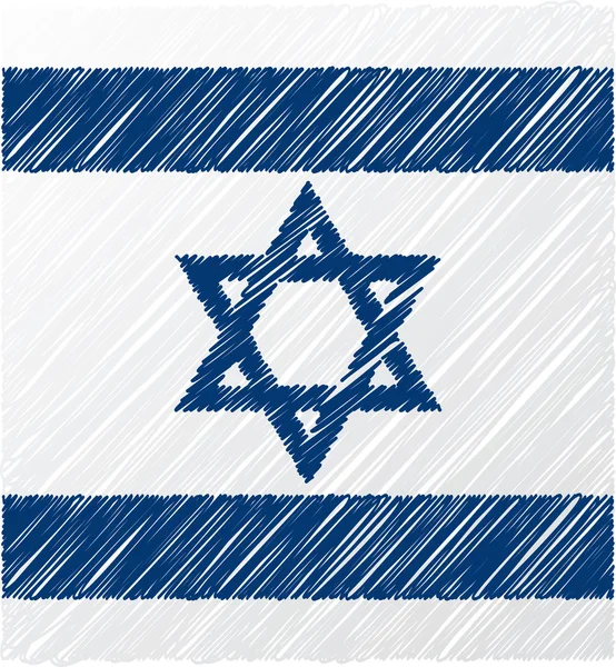 Bandera de Israel, ilustración vectorial — Archivo Imágenes Vectoriales