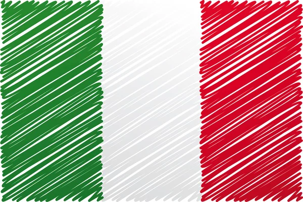 Italian flag, vector illustration — Stock Vector