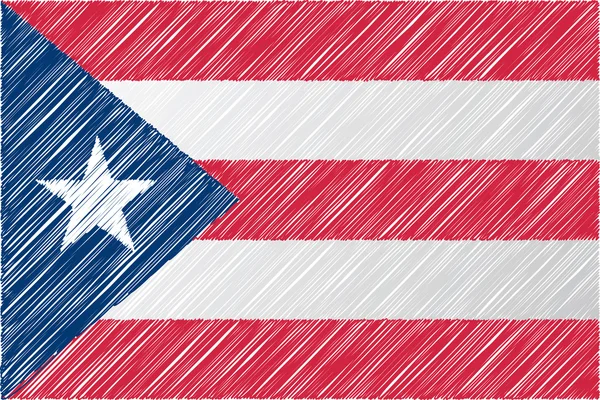 プエルトリコの旗、ベクトル イラスト — ストックベクタ