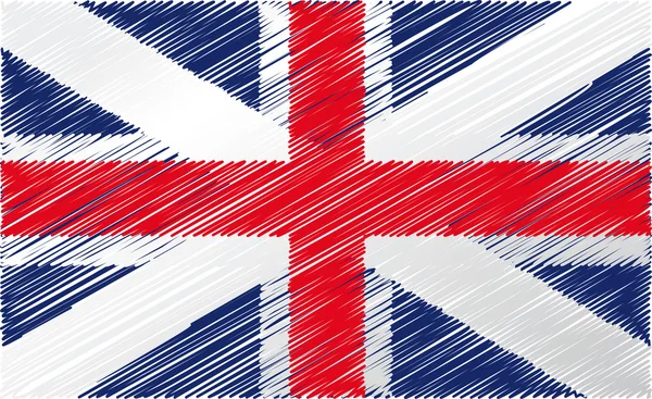 Britse vlag, vectorillustratie — Stockvector