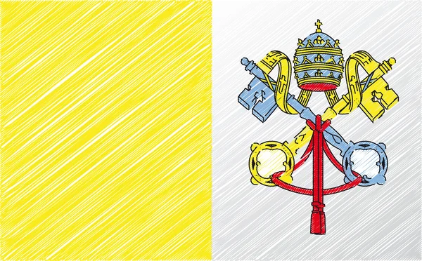Vatikanets flagg, vektorillustrasjon – stockvektor