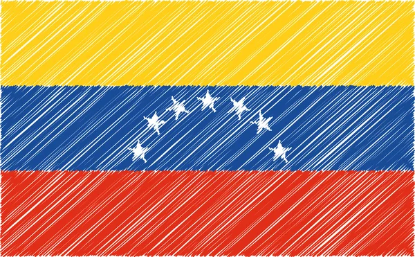 Venezuela, flag, vector illustration — Stock Vector