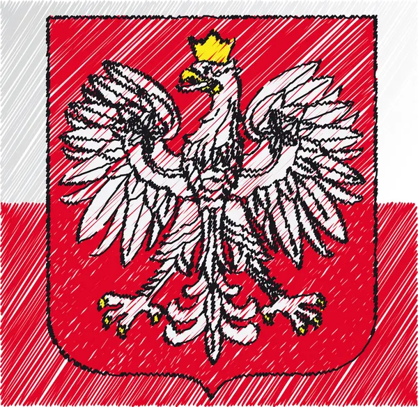 Polan coat of arms, vector illustration — Stock Vector