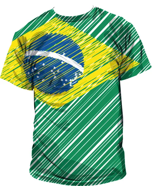 Tee Brasil, ilustrasi vektor - Stok Vektor