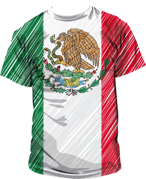 Mexikó póló, vektoros illusztráció — Stock Vector