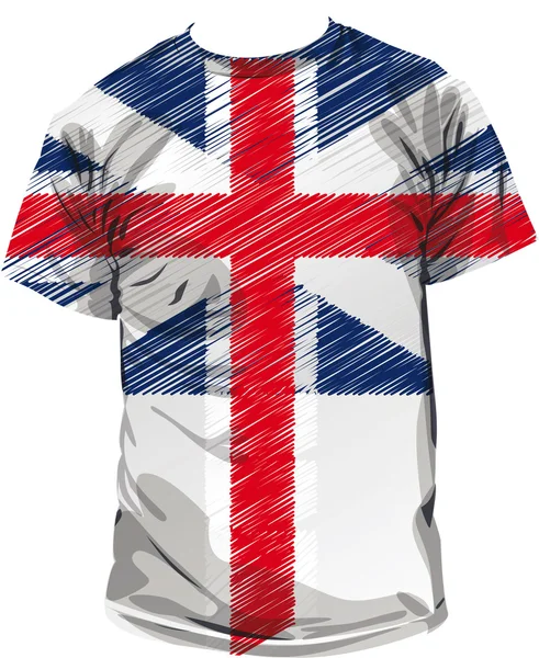 Британская футболка, векторная иллюстрация — стоковый вектор