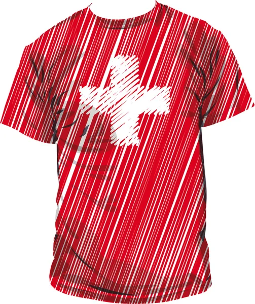 T-shirt suisse, illustration vectorielle — Image vectorielle