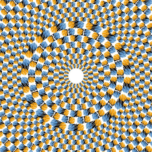 Efek optik dari gerakan. Ilustrasi vektor - Stok Vektor