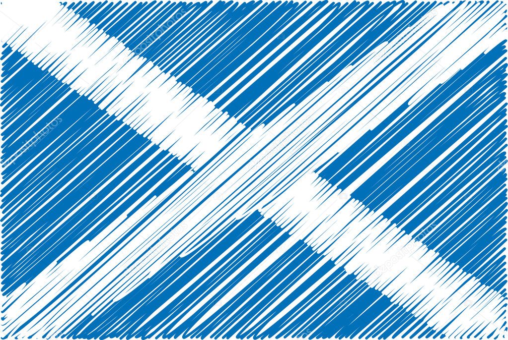 Scottish flag, vector illustration