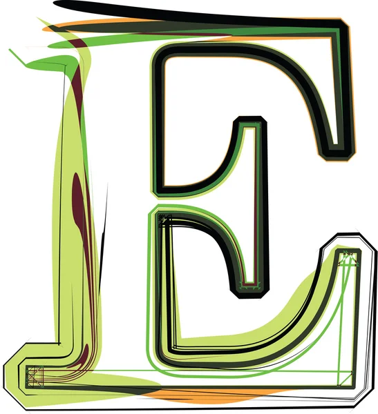 Organische lettertype illustratie. vectorillustratie — Stockvector