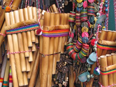 Close-up of the Quena (musical instrument from Peru) clipart