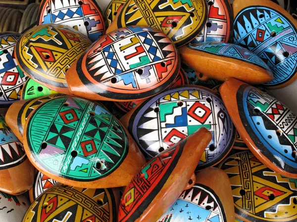 オカリナ。粘土の作られたアボリジニの楽器 — ストック写真