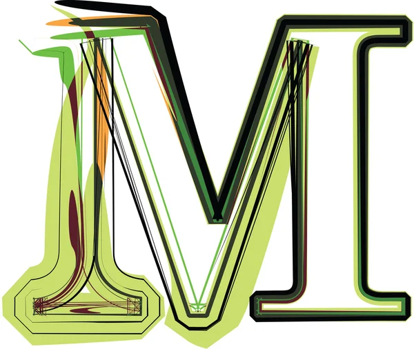 Organische lettertype illustratie. vectorillustratie — Stockvector