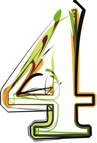 Иллюстрация органического шрифта. Векторная иллюстрация — стоковый вектор