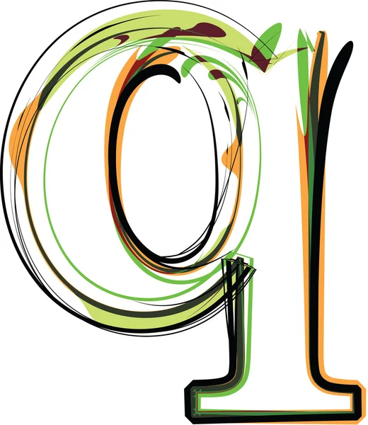 Ілюстрація органічного шрифту. Векторні ілюстрації — стоковий вектор