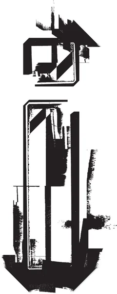 Grunge lettertype — Stockvector