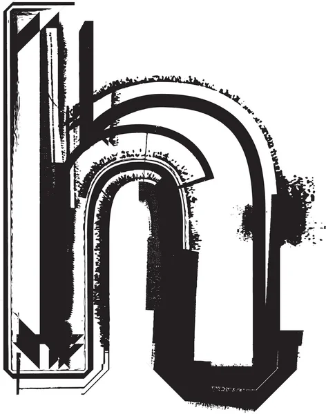 Grunge lettertype — Stockvector
