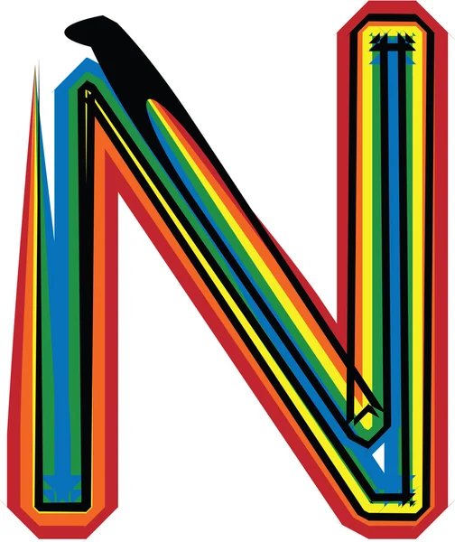 Kleurrijke lettertype — Stockvector