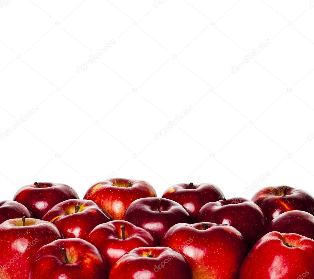 Red Apples On A White Background