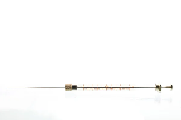 Mikrolitr strzykawki do chromatografii gazowo cieczowej — Zdjęcie stockowe