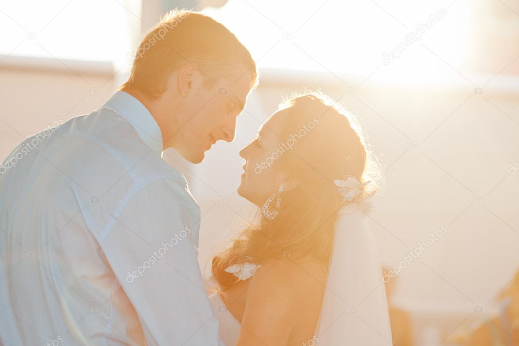 Wedding - happy bride and groom