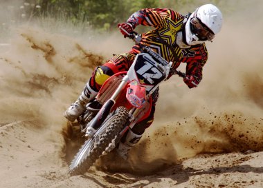 Russian Championship motocross motorcycles and ATVs clipart