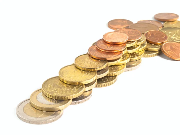 Iisolated Coins euro — Stock Photo, Image