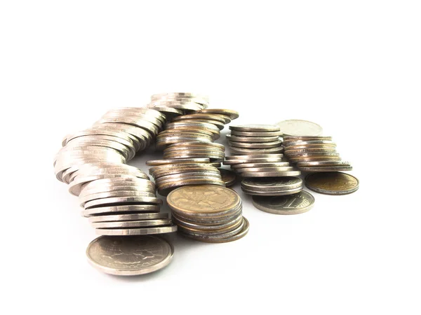 Isolated russian coins — Stock Photo, Image