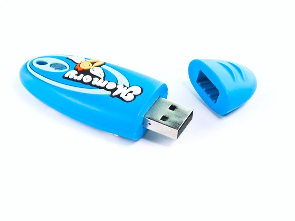 Isolated blue USB-card — Stock Photo, Image