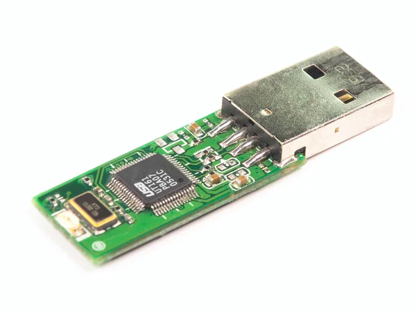 Cartão USB desmontado isolado — Fotografia de Stock